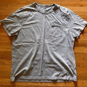 Madewell Garment-Dyed Allday Crewneck Pocket Tee - Heather Gray XL